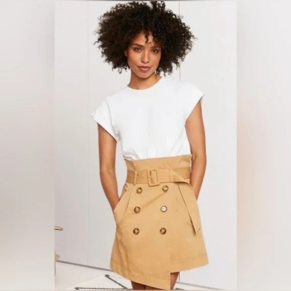 Veronica Beard Cream and Tan Mini Dress